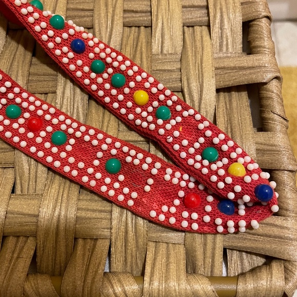 *VINTAGE* Groovy 70's plastic beaded shoulder bag with fringe! ADORABLE! - Picture 14 of 14